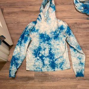Frankie’s Bikinis Blue Tie Dye Hoodie